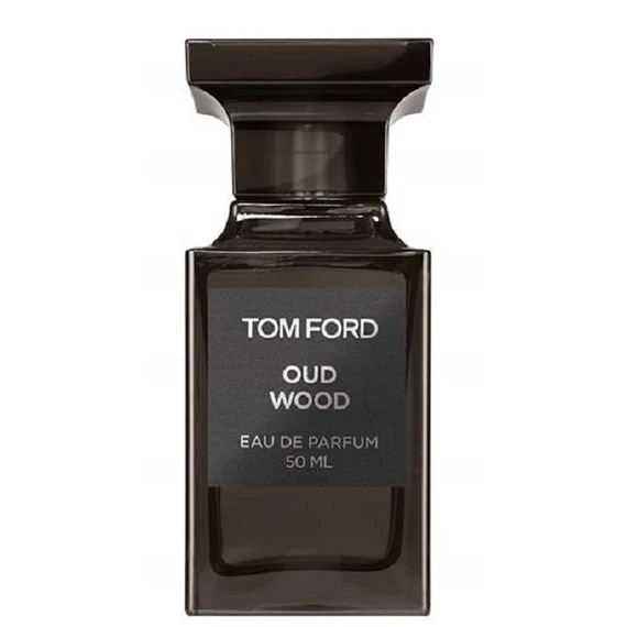 Tom Ford Oud Wood EDP — ikonikus fás-orientális illat barna üvegben.